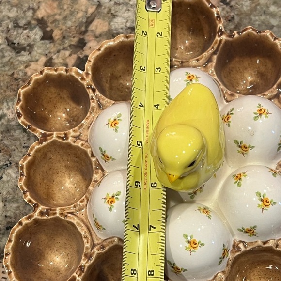 VINTAGE mid century ceramic Easter Egg Holder with cute chick - Picture 7 of 10